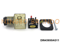 PG11 2P+E DIN43650A LEDライト IP65 AC DC付き電磁弁コネクタ