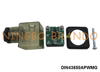 DIN43650A 電力を節約する電磁弁コイルコネクタ 12VDC 24VDC 2P+E IP65