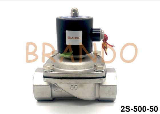 Normal Closed 2 Way 2 Position Solenoid Valve / 2" Inch Stainless Steel Water Valve