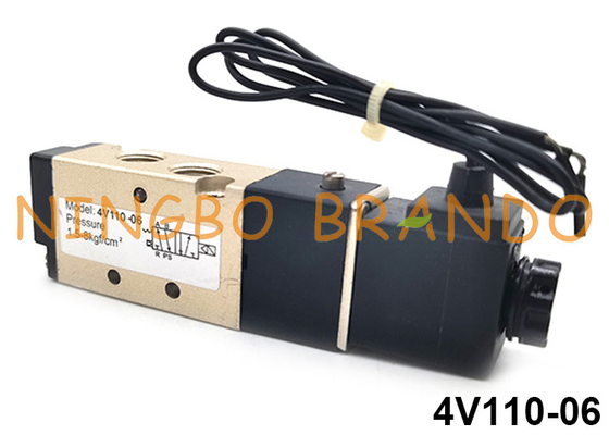4V110-06 Airtac タイプ 5/2 ウェイ空気圧電磁弁 DC24V AC110V AC220V