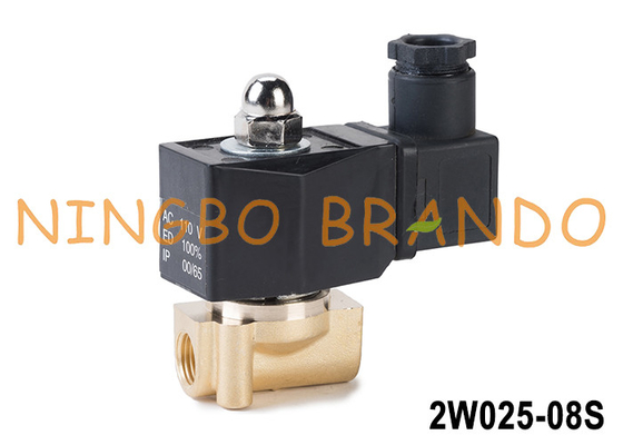 2W025-08 1/8' IP65 コイル 12V 24V 110V 220V ブラスソレノイドバルブ