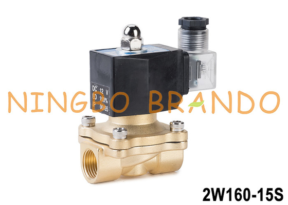 2W160-15 1/2' 2 Way NC Brass ソレノイドバルブ IP65 コイル 24V 220V