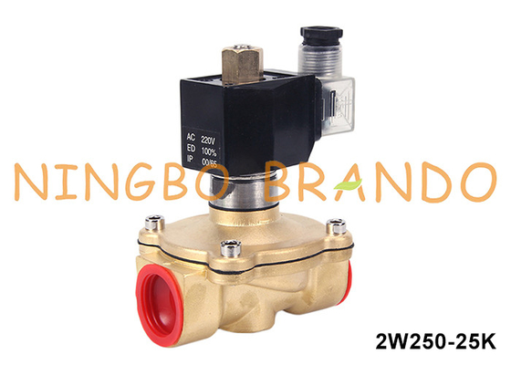 1' 2/2 Way 通常オープンウォーターブラスソレノイドバルブ 220VAC 110VAC 24VDC 12VDC