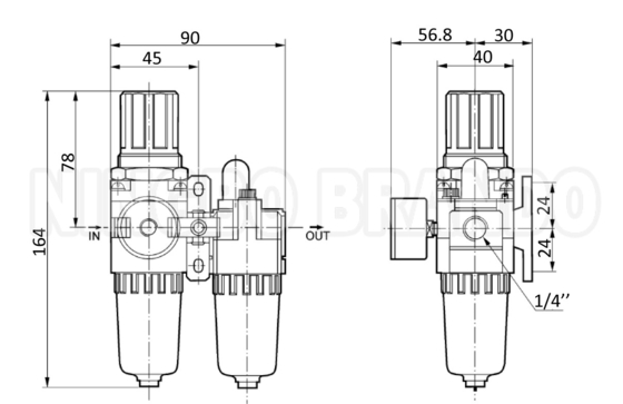 AC2010-01 AC2010-02 FRL 空気フィルター調節器 潤滑器 組み合わせ
