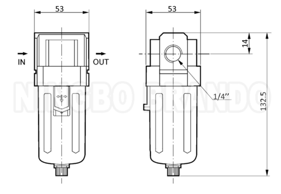 SMC型 AF3000-02 AF3000-03 フルル組み合わせ用の空気フィルター