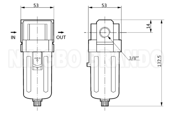 SMC型 AF3000-02 AF3000-03 フルル組み合わせ用の空気フィルター