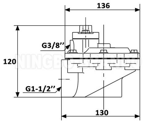 G353A046 正角 1-1/2' リモートパイロットバルブ