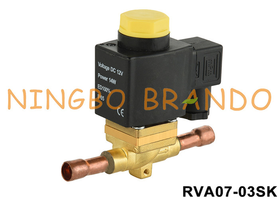 2 Way 3/8' Solder 通常開いた冷却電磁弁 12V 24V 110V 220V