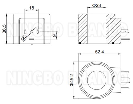 24VDC 26W 油圧ソレノイドバルブコイル Foton Lovol FR60 掘削機用