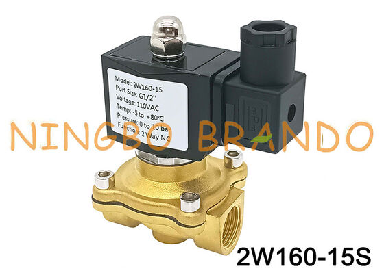 1/2'' 2W160-15 2 Way Normally Closed Brass Solenoid Valve
