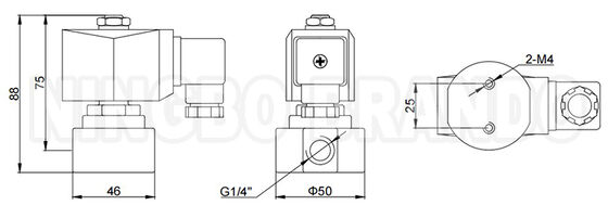700 bar 10000 PSI 高圧電磁弁 1/4'' 220V 110V 24V 12V