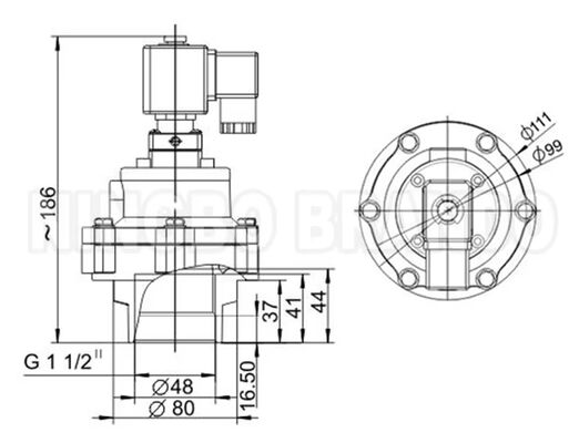 HUANENG MD340S フルイマージョン 1-1/2'' パルスバルブ 24V 110V 220V