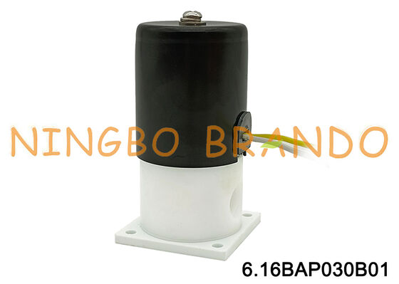 酸アルカリ耐食性絶縁のための 1/8 '' PTFE ソレノイド バルブ