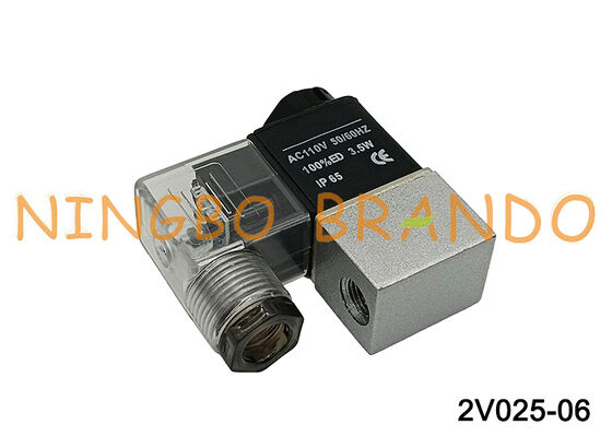 Airtac タイプ 2V025-06 1/8 ''流体制御バルブ 2/2way 110VAC AC110V
