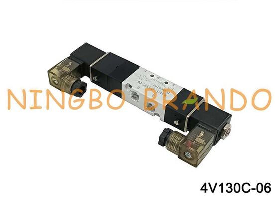 Airtac タイプ 4V130C-06 ソレノイドエアバルブ 3 ポジション 5 ポート 1/8 インチ空気圧制御バルブ
