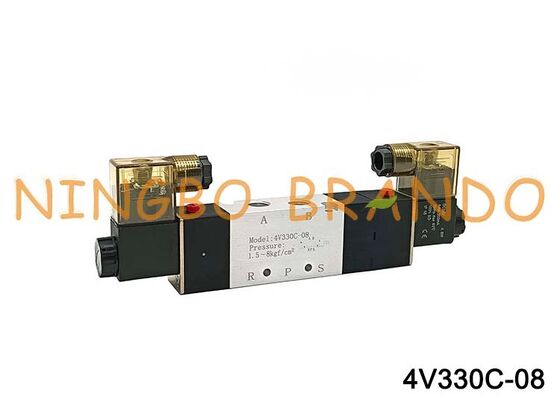AIRTAC 型電磁弁エアバルブ 4V330C-08 DC 12V 24V AC 110V 220V