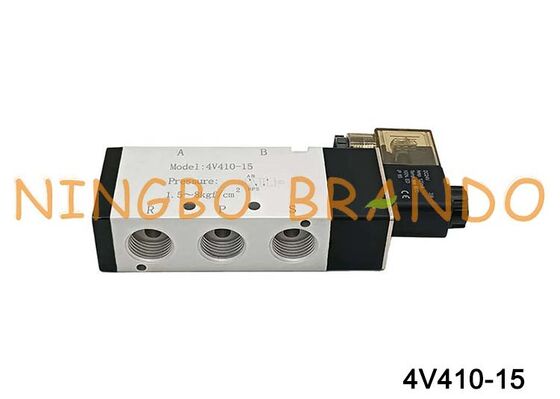 AIRTAC タイプ 1/2 ''ソレノイドエアバルブ 4V410-15 12V 24V 110V 220V シングルコイル 2 ポジション 5 ウェイ