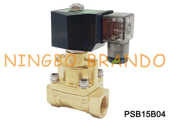 蒸気高温真鍮電磁弁通常閉 1/2 ''