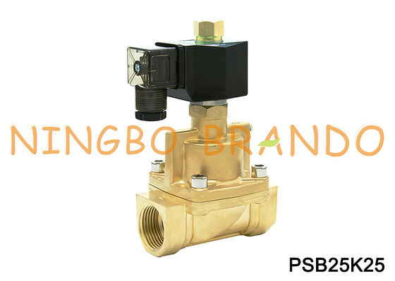 1 ''インチノーマルオープン蒸気ソレノイドバルブ真鍮ボディ PTFE シール 24V 12V 220V 110V
