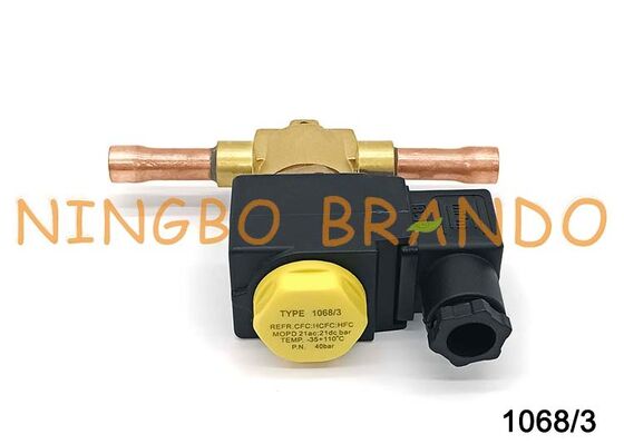 キャステルタイプ電磁弁 3/8'' はんだ 1068/3A7 空調冷凍用電磁弁