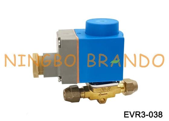 ソレノイド バルブ Danfoss タイプ EVR 3 NC フレア 3/8 インチ SAE 032F8116