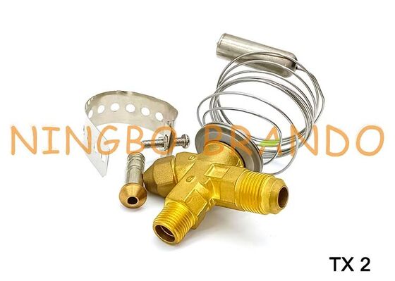 Danfoss タイプ 068Z3206 TX2 サーモスタット膨張バルブ 3/8 インチ x 1/2 インチ フレア