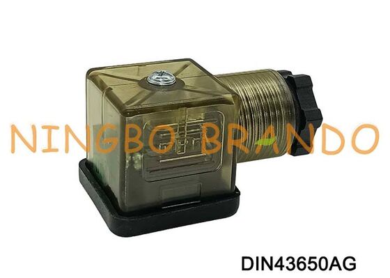 DIN43650A ソレノイド バルブ コイル コネクタ 18mm MPM ブラウン ナイロン DIN 43650 タイプ A