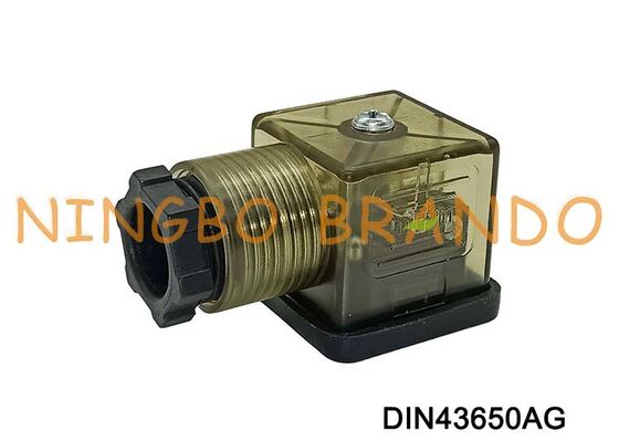 DIN43650A ソレノイド バルブ コイル コネクタ 18mm MPM ブラウン ナイロン DIN 43650 タイプ A
