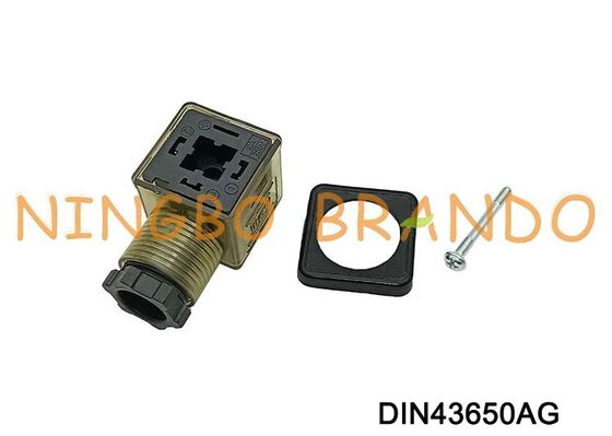 DIN43650A ソレノイド バルブ コイル コネクタ 18mm MPM ブラウン ナイロン DIN 43650 タイプ A