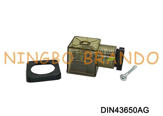 DIN43650A ソレノイド バルブ コイル コネクタ 18mm MPM ブラウン ナイロン DIN 43650 タイプ A