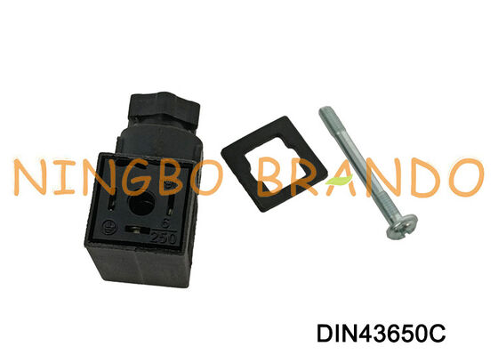 ソレノイド バルブ コイル コネクタ DIN43650 C MPM 黒 DIN 43650 タイプ C