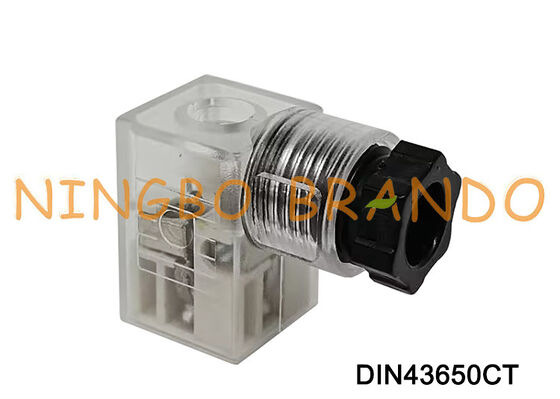 DIN43650C ソレノイド バルブ コイル コネクタ 9.4mm 透明 DIN 43650 タイプ C