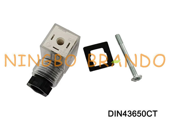 DIN43650C ソレノイド バルブ コイル コネクタ 9.4mm 透明 DIN 43650 タイプ C