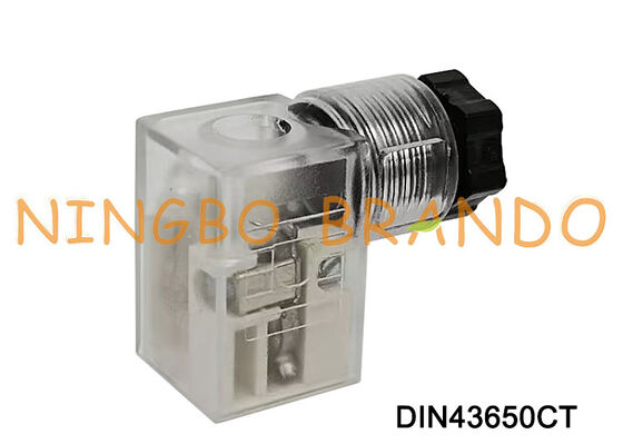 DIN43650C ソレノイド バルブ コイル コネクタ 9.4mm 透明 DIN 43650 タイプ C