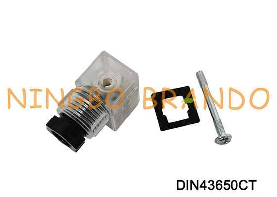 DIN43650C ソレノイド バルブ コイル コネクタ 9.4mm 透明 DIN 43650 タイプ C