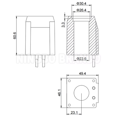 バイカーズ型 水力電磁コイル 508173 24VDC 508172 12VDC 30W
