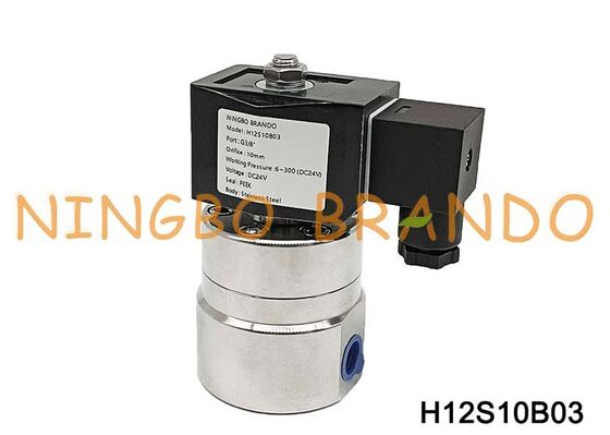 DN10 3/8 Inch 300 bar High Pressure Solenoid Valve Stainless Steel 220V 24V