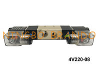 BSPT 1/4&quot; 4V220-08 AirTACのタイプ空気の電磁弁の倍電気制御ライトDC24V