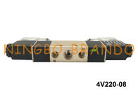 BSPT 1/4&quot; 4V220-08 AirTACのタイプ空気の電磁弁の倍電気制御ライトDC24V