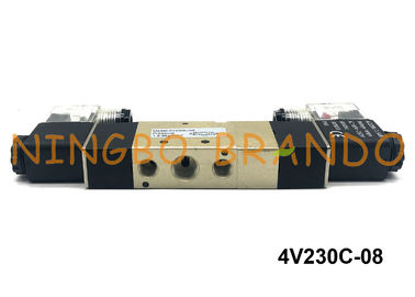 4V230C-08 PT 1/4&quot; AirTACのタイプ空気電磁弁の倍電気制御5/3方法12VDC