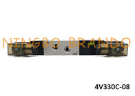 4V330C-08 AirTACのタイプ空気二重代理シリンダーのための電気制御弁1/4&quot; 5/3の方法