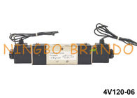 AirTACのタイプ5/2方法1/8&quot;二重コイルの飛行鉛との空気の電磁弁24VDC 220VAC 4V120-06