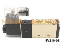 4V210-08 Airtacのタイプ空気の空気電磁弁5/2の方法110V 220V