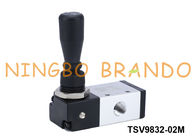 TSV9832-02Mのシャコー帽のタイプ空気手の制御弁3/2の方法