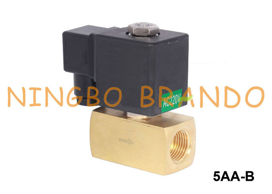 1/4&quot; 3/8&quot; 1/2」2つの方法NCコンパクトの真鍮の電気電磁弁24V 220V