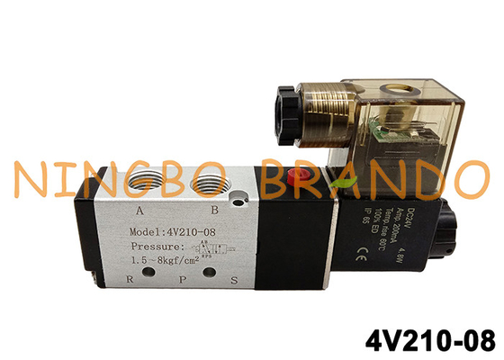 4V210-08 5/2 Way 1/4&quot; Airtac Solenoid Valve DC24V AC220V 4V210-08-B