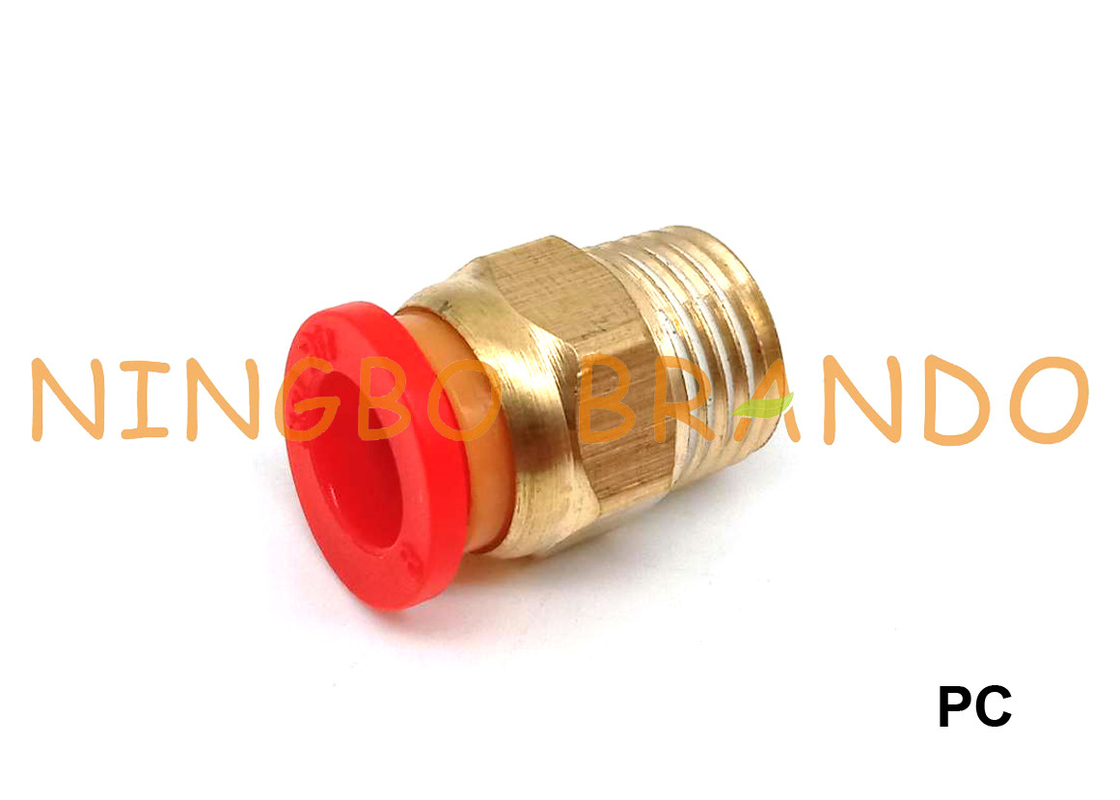 空気のホース フィッティング1/8&quot; 1/4&quot; 3/8&quot; 1/2」M5 M6のPCの男性のまっすぐな押し