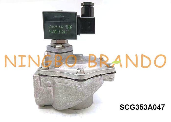 1.5&quot; SCG353A047直角のダイヤフラムの必要な試験脈拍弁12VDC 24VDC 110VAC 220VAC