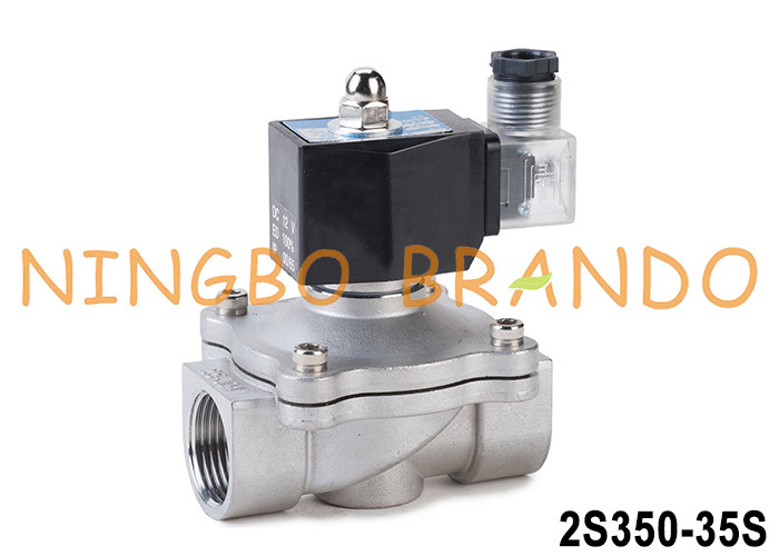 2S350-35 1-1/4'' 2 Way NCステンレスステールバルブ 水用空気用油 24V 220V