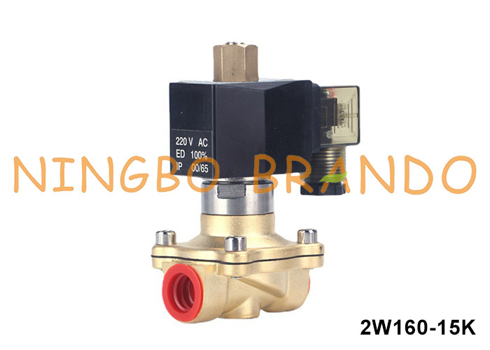 1/2' 通常開いた水のための銅電磁弁 空気ガス液体 24VDC 220VAC
